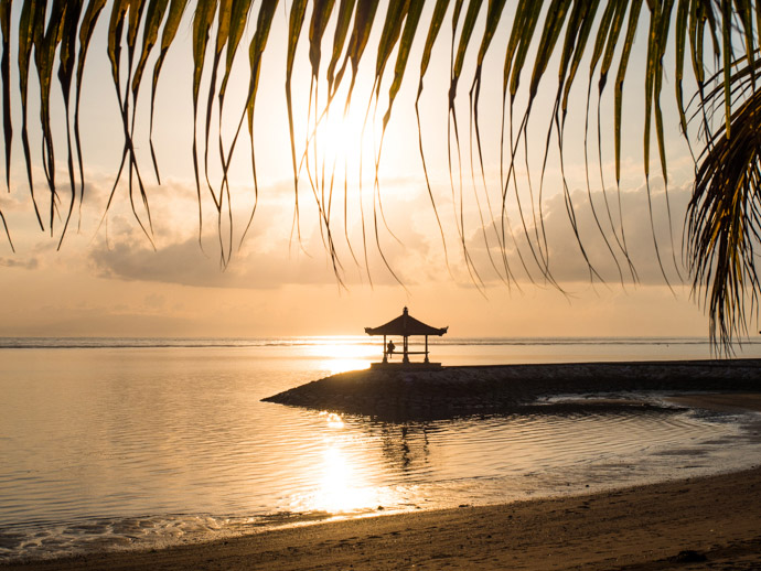 Sanur Beach At Sunrise Bali