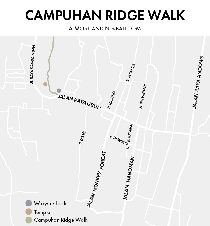 Campuhan Ridge Walk Route Map