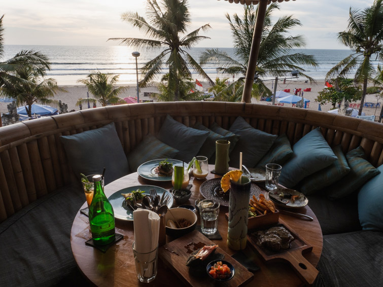 Azul Beach Club Food Drinks Sunset
