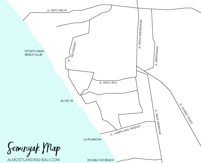 Seminyak Street Map