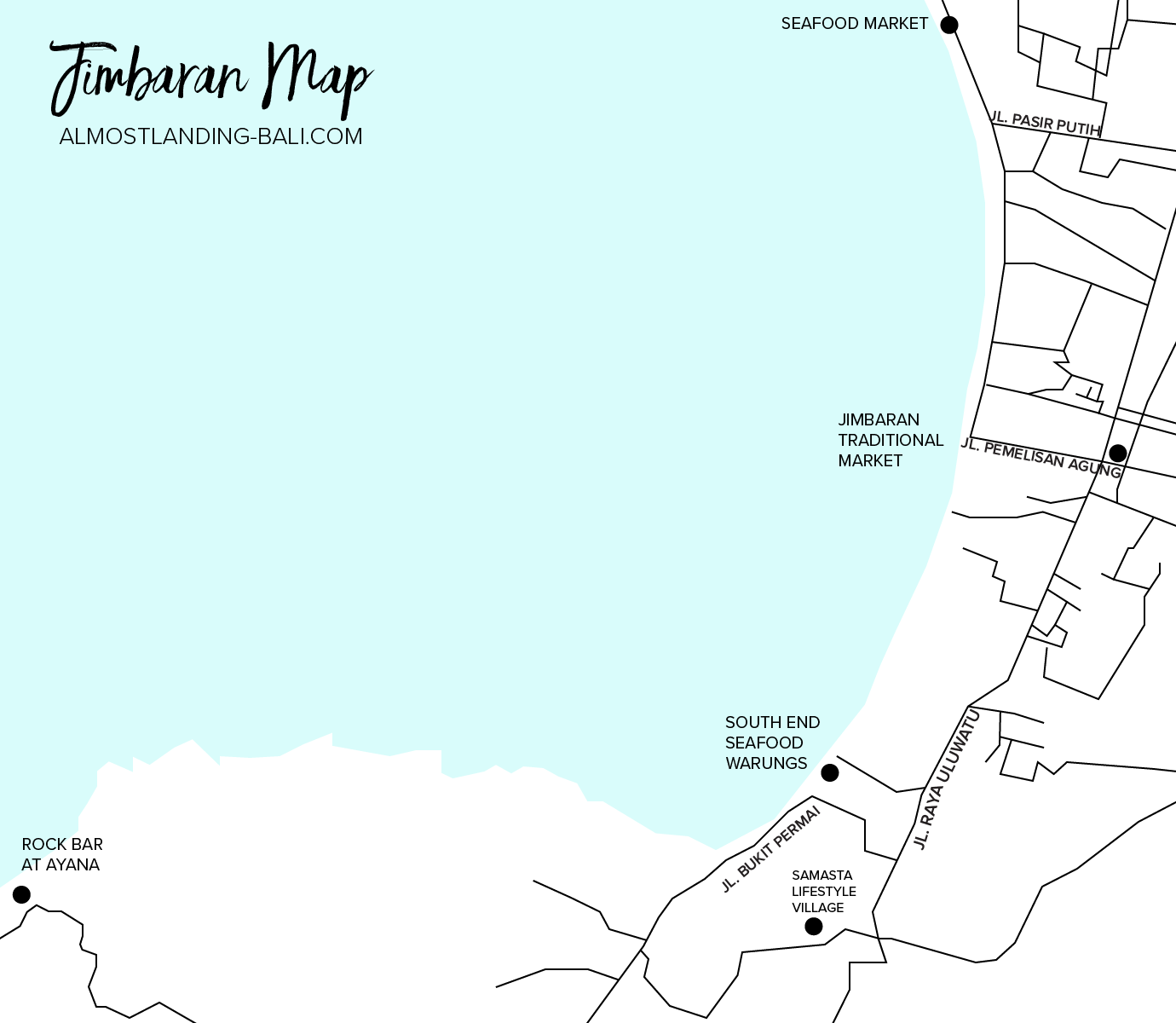 Where To Stay In Jimbaran Map